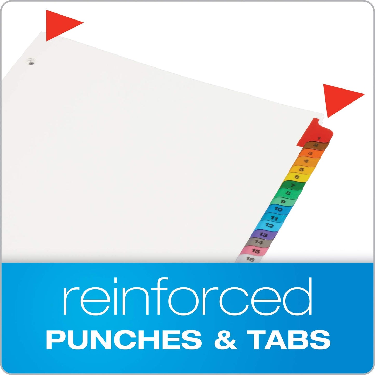 Oxford Binder Dividers, 31 Tabs, Numbered 1–31, 3 Pack, Customizable Table of Contents Page, Reversible Multicolor Tabs, 3-Hole Punched for Binders