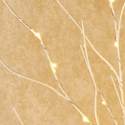 Fudios Lighted Branches with Timer Battery Operated 30IN Tall Birch Twig Lights for Vase 100 LED Outdoor and Indoor Holiday Winter Decor 2Set