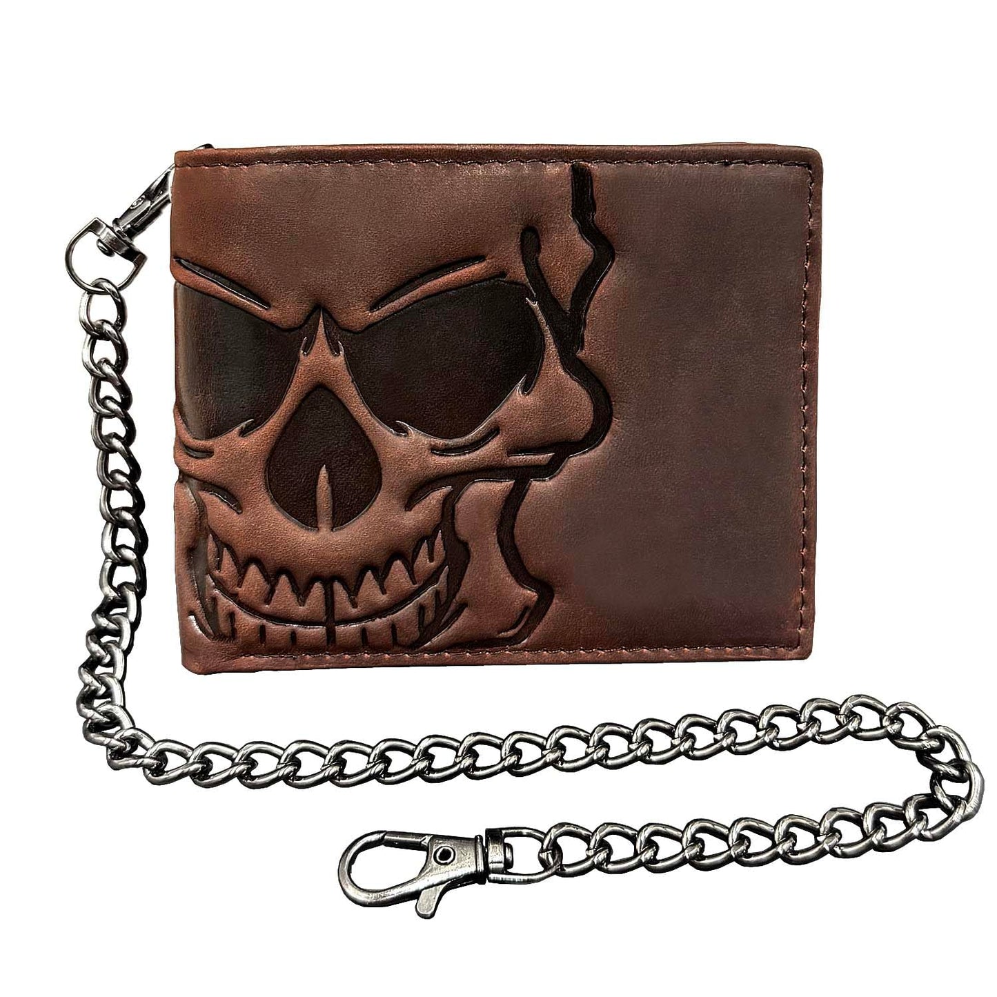 XIXTUT RFID Blocking Leather Wallet for Men or Boys Card Holder Biker Chain Wallet Genuine Leather Card Holder Wallet with Chain Gift