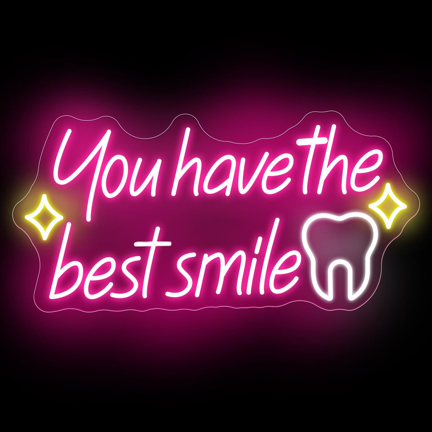 You have the best smile Neon sign, Wall Decor Dimmable Smile Neon Light Business Logo Sign, Dental clinic sign dental neon light, tooth dental care sign, Tooth & Brush Wall Art, Bathroom Wall Decor