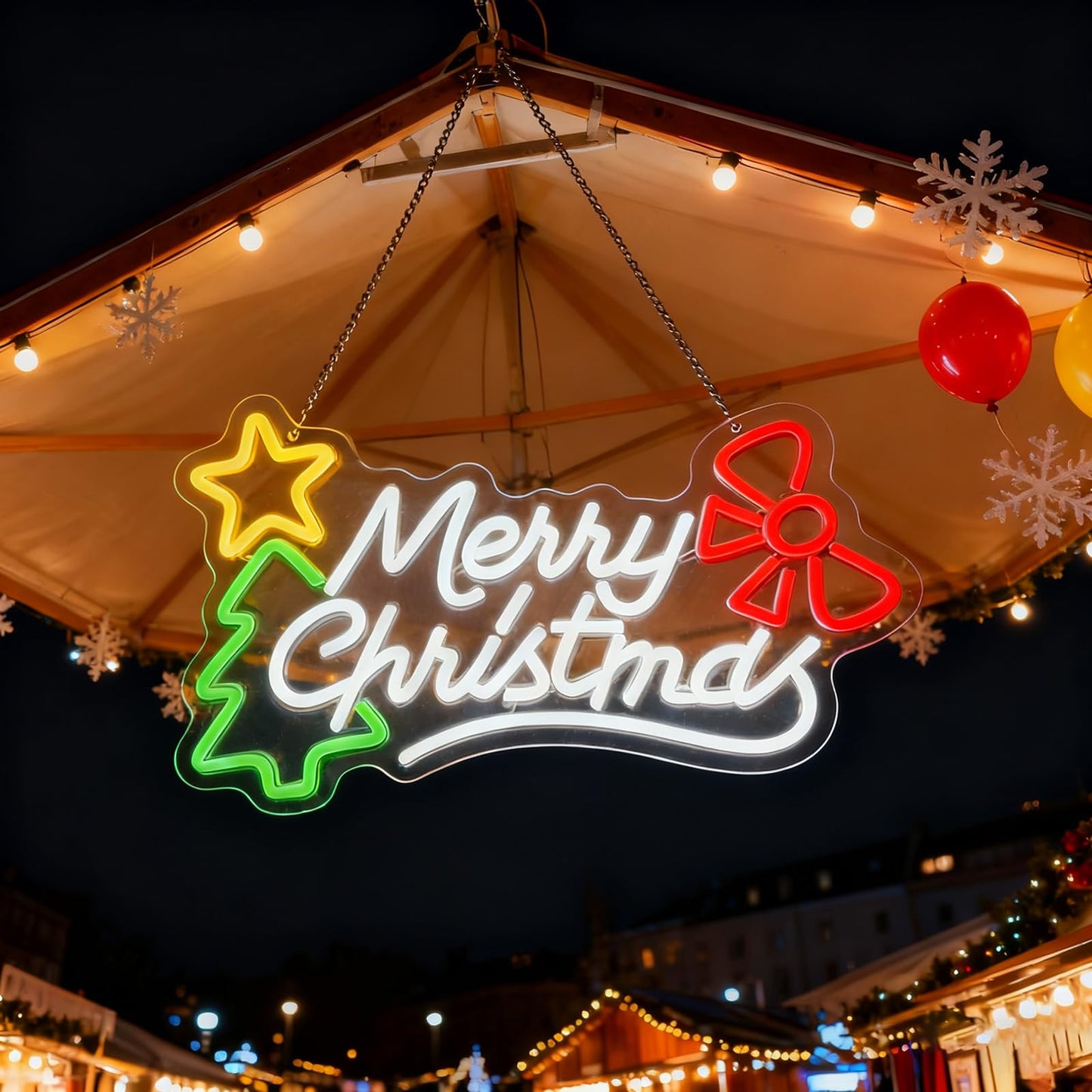 RumonZS Merry Christmas Neon Sign Dimmable Christmas Neon Lights Xmas Wall Decor USB Powered Led Lights Xmas Party Bar Pub Club Winter Holiday Home Living Window Bedroom Festival Gift Decorations