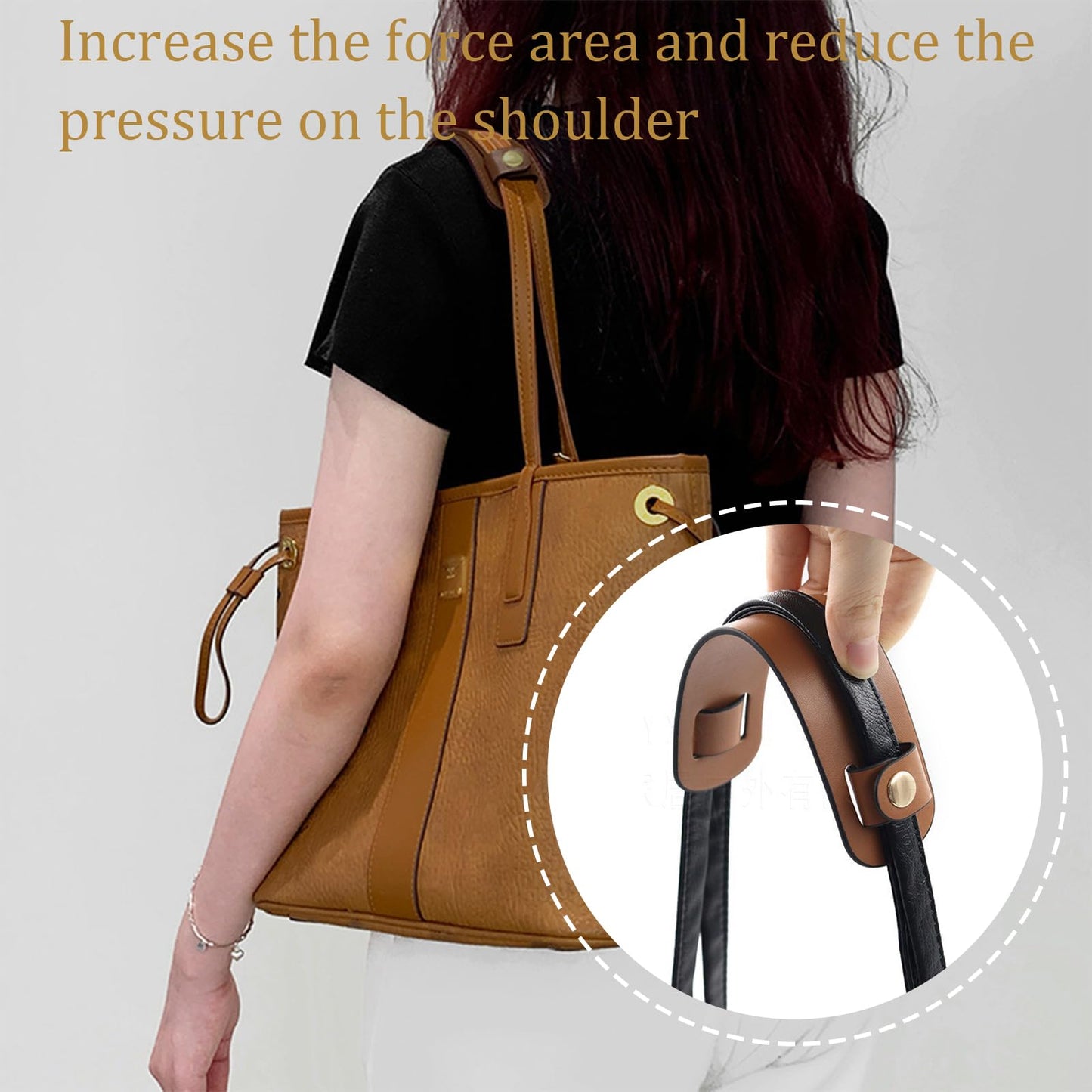 Fkereg 2 Pack Leather Purse Shoulder Strap Pads for Pressure Relief, Detachable Bag Handle Wrap Cover, Crossbody Handbag Tote Straps Replacement, Backpack Handle Protector Cushion, Beige