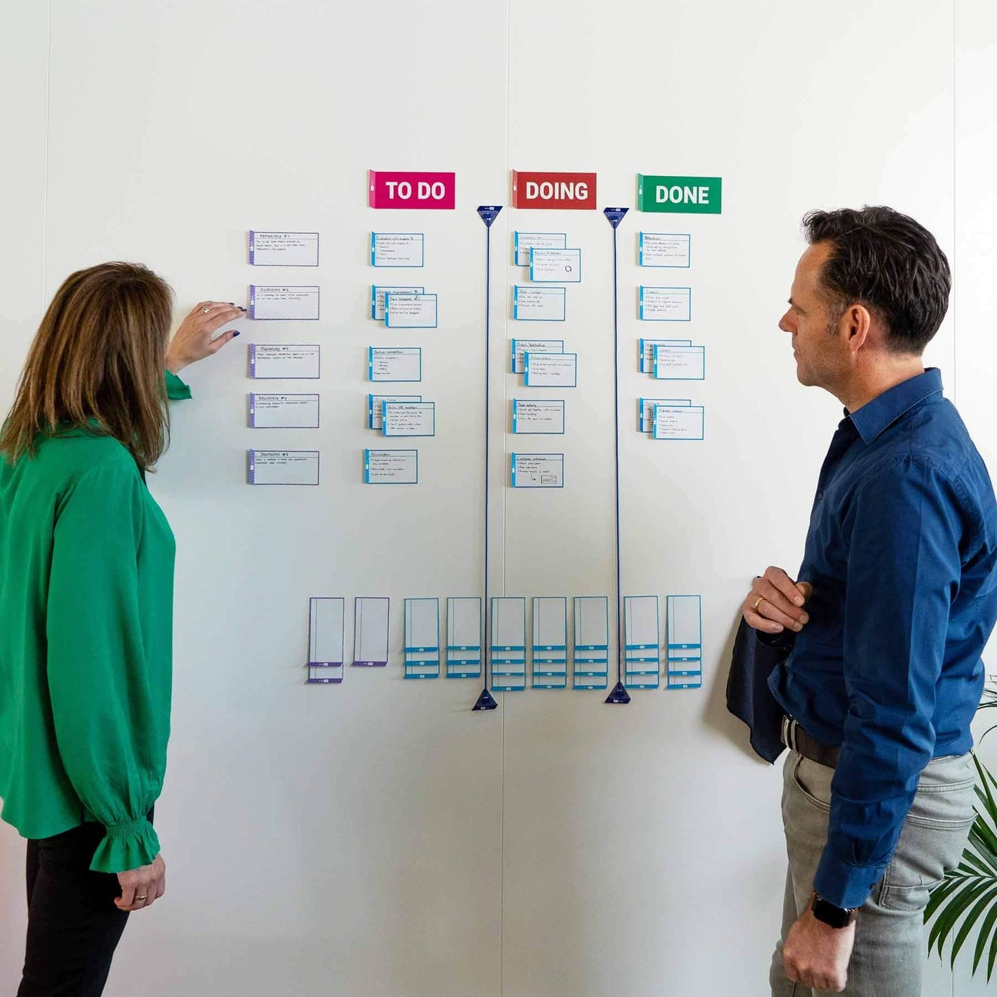 PATboard Scrum Board and Kanban Board - Basic Toolset Magnetic – Agile Magnetic Cards and Kanban & Scrum Tools – Reusable Magnets Scrum Board kit - for Office whiteboards and Metal Surfaces