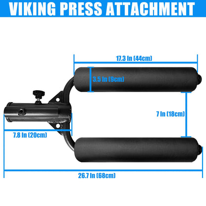 Viking Press Landmine Handle for 2-Inch Olympic Barbell, T-Bar Row Attachment Core Strength Training Accessories, Shoulder Press Landmine Attachment Equipment (Style M)