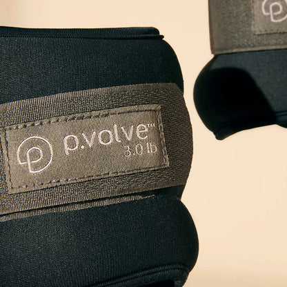 Pvolve 3lb Adjustable Ankle Weights for Men and Women, Designed for at Home Strength Training to Sculpt and Tone Your Body, Legs and Core, Set of 2