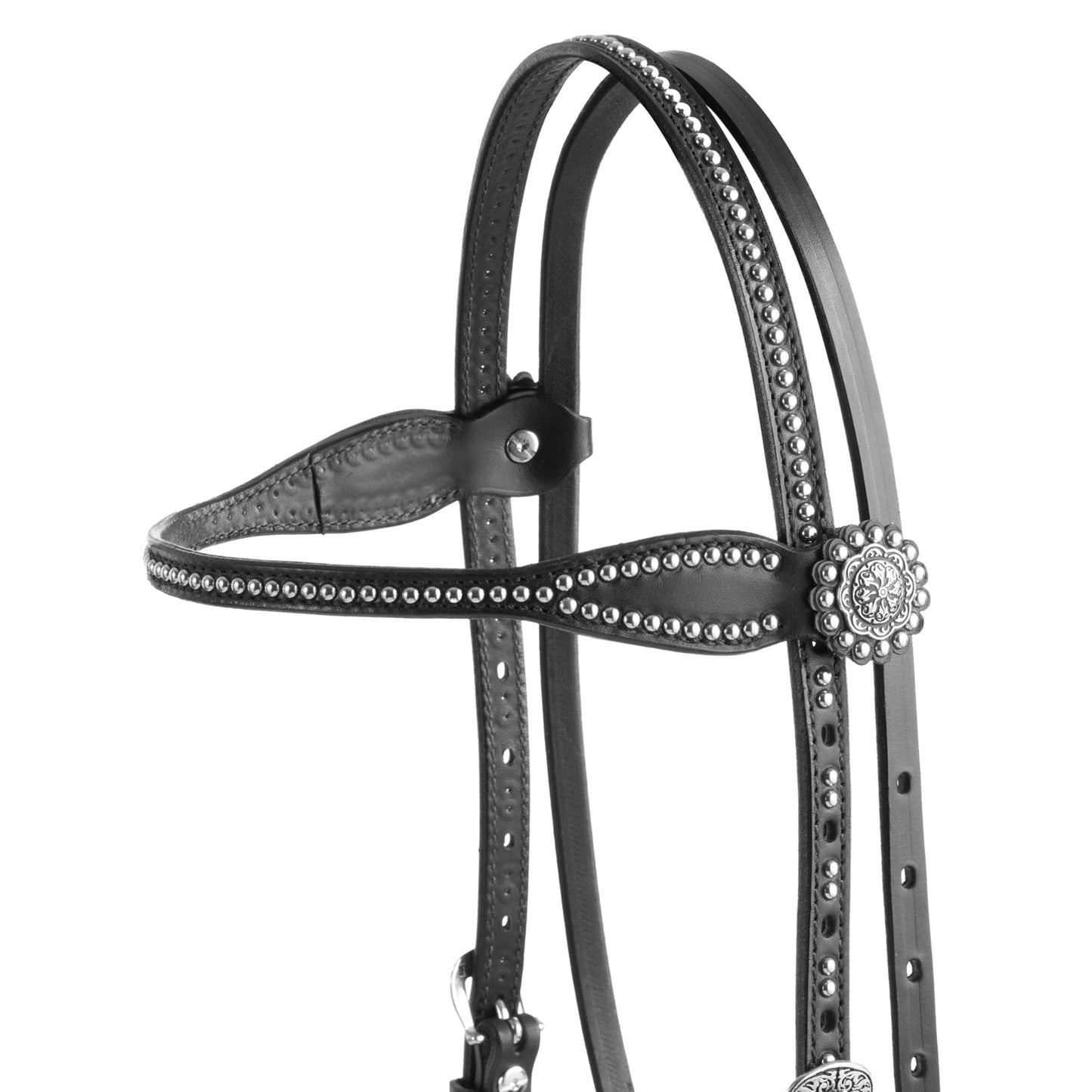 Weaver Leather unisex adult Browband Headstall, Black, Horse US