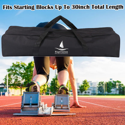 Supvision Starting Block Track Field with Carry Bag Multi-Function Track Starting Blocks for Sprinting 6 Angle Adjustable Aluminum Running Blocks Suitable for Athletics Plastic Runway Cinder Track