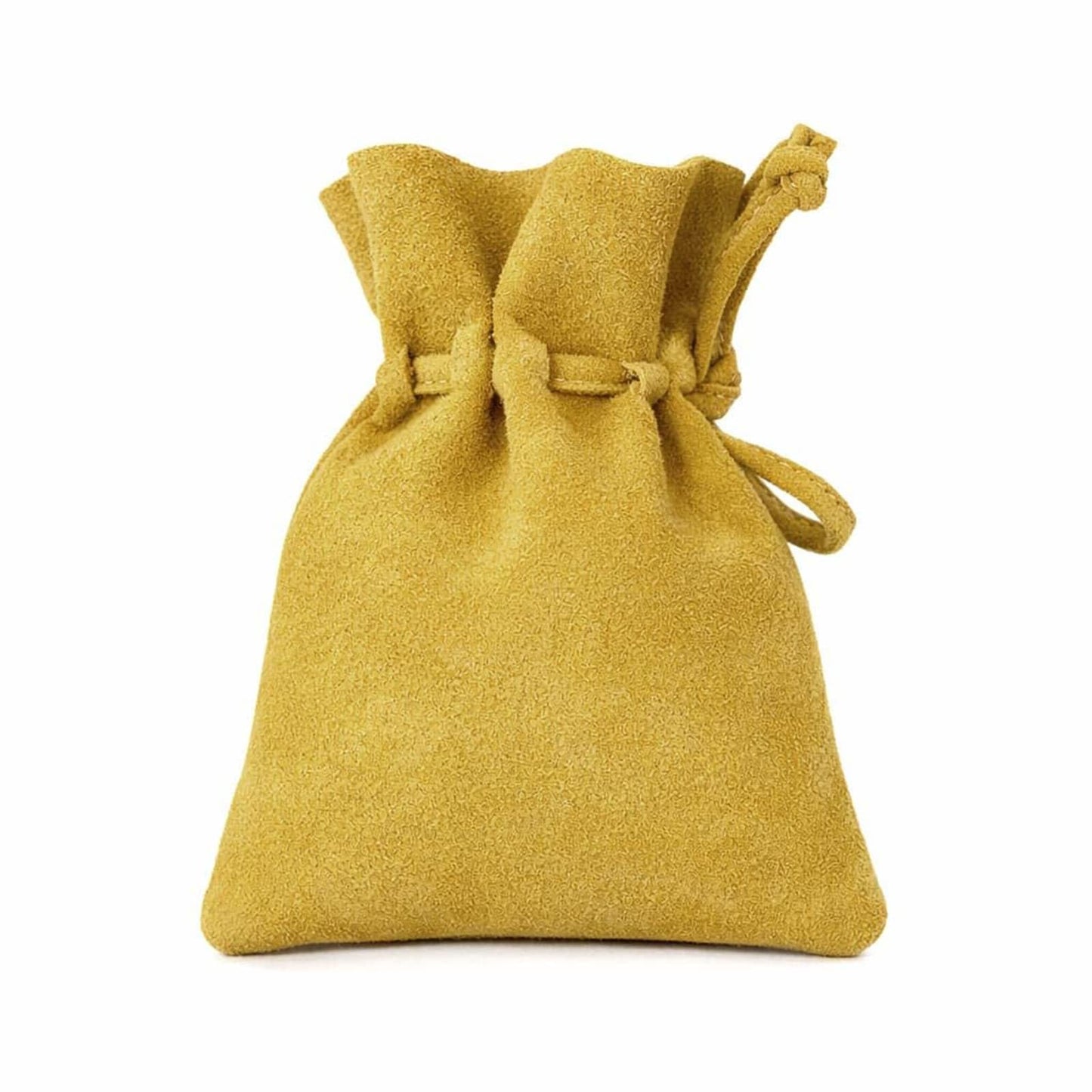 Medieval Drawstring Coin Pouch Bag,Leather Coin Pouch,Renaissance Drawstring Pouch Dice Bag,Small Coin Purse for Women/Men,Brown Swayze Suede Banana