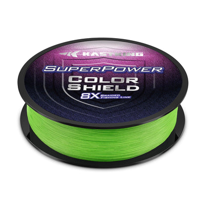 KastKing Superpower ColorShield Braided Fishing Line, Neon Green,50LB,150Yards,X8