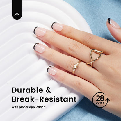 Beetles Gel Nail Kit Short Almond, 240Pcs Easy Nail Extension Set Shaped Clear Tips with 5 in 1 Nail Glue Base & Top Coat and Mini UV Lamp, Nail Tips Art Acrylic Nail Kit Gifts for Women