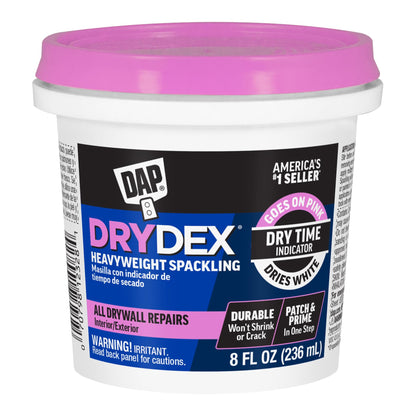 DAP DryDex Spackling Wall Repair Patch Kit, with Pink/White Dry Time Indicator, 8 Oz (7079812345)