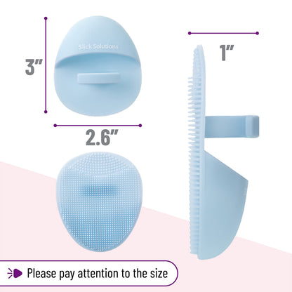 Slick- Silicone Facial Cleansing Brush, 4 Pack, Silicone Face Scrubber Exfoliator