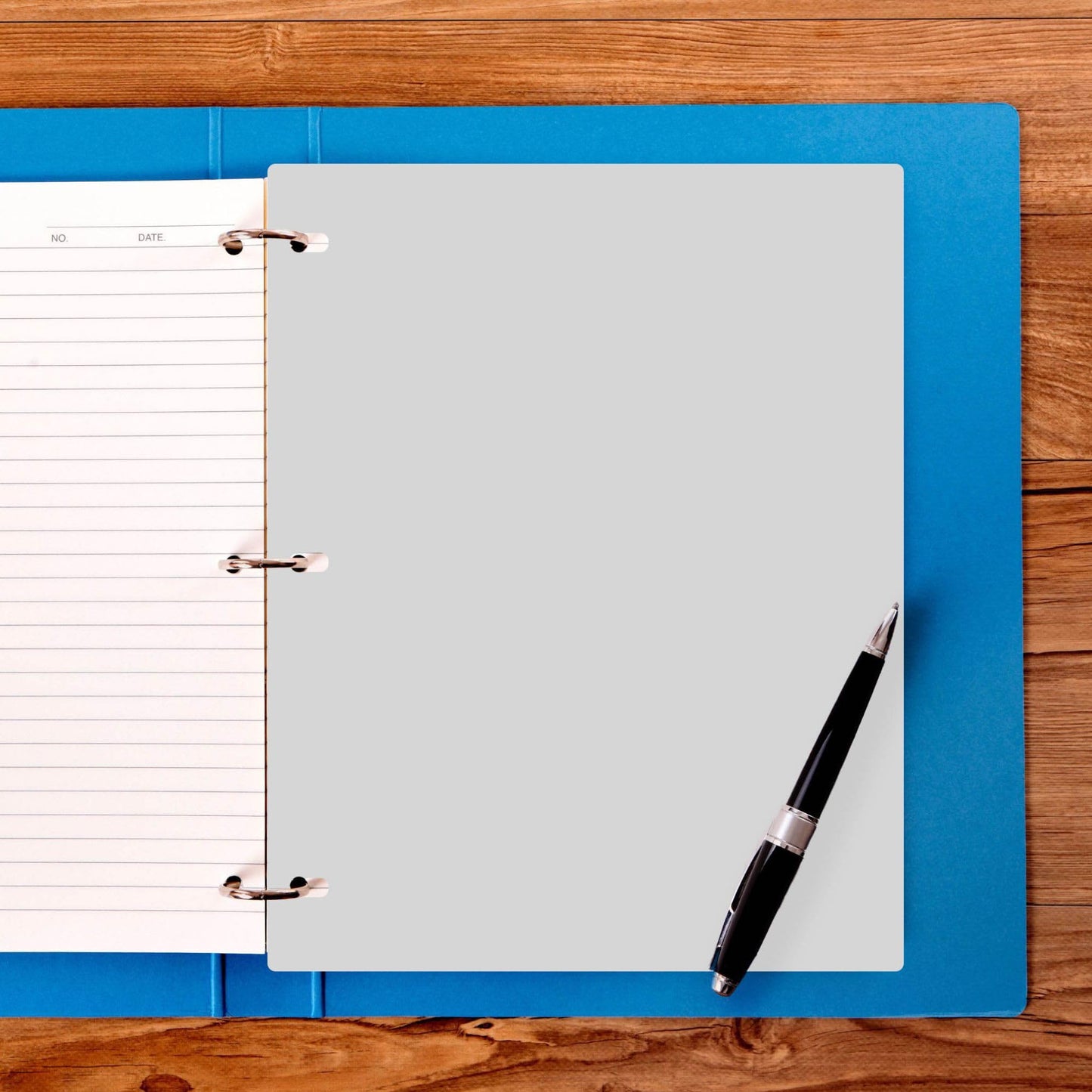 Full Page Flat Sheet Lifters, Letter Size 11 X 8.5 Inch, 3-Hole Binder Separators 4-1/4" Hole Spacing, Natural White (10 Pack)
