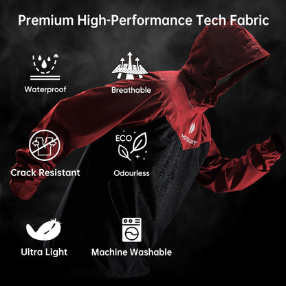 HOTSUIT Sauna Suit for Men & Women Sweat Suit Sauna Jacket Pant Gym Workout 7 Colors, Red, S