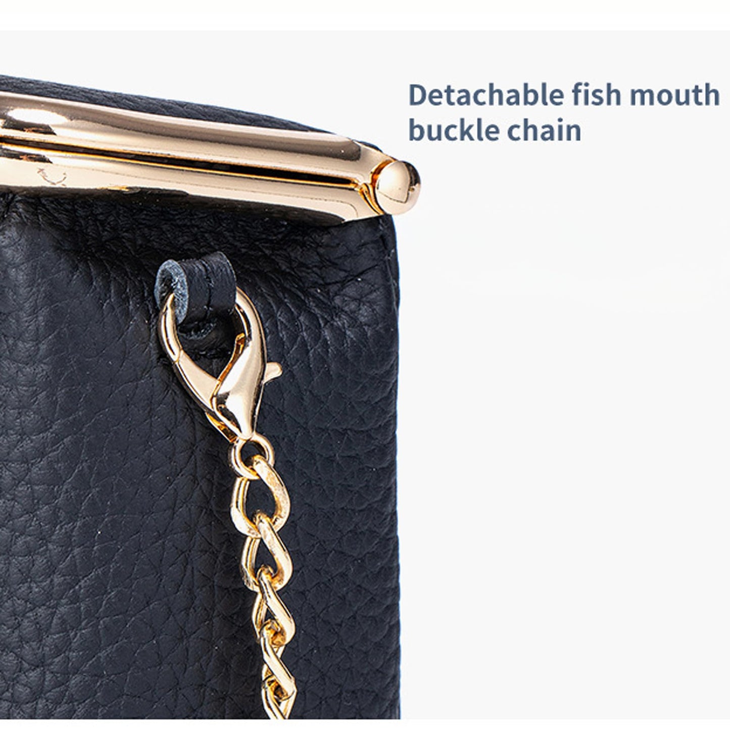 Fashion Crossbody Coin Purse for Women Small Credit Card Holder Wallet with Chain Leather Compact Wallet for Cash, Keys, Lipstick (Black)