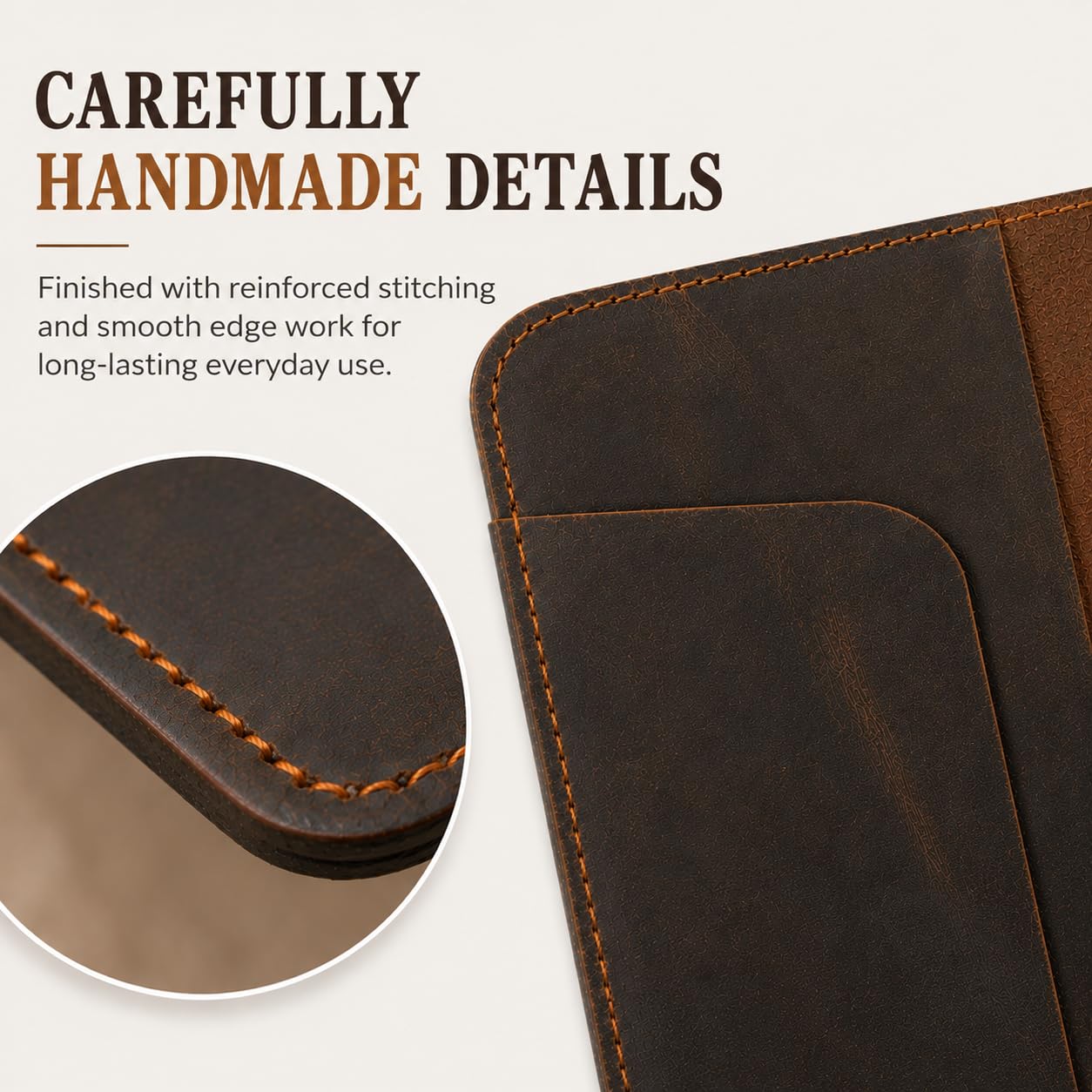TheAntiq Leather A5 Journal Cover Top Bound – Handmade Vintage Leather Notebook Cover with Pen Holder & Card Slots – Refillable Travel Diary Organizer for Men & Women 5.7 x 8.25 (Brown)