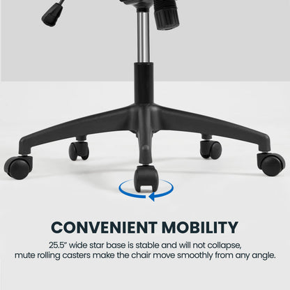 Yaheetech Ergonomic Office Chair, High Back Desk Chair with Headrest and Flip-up Armrest Lumbar Support for Home Office Meeting Room Study, Black