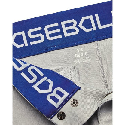 Under Armour Men's Utility Baseball Straight Leg Pant Pipe 22, (081) Baseball Gray/Royal/Royal, Medium