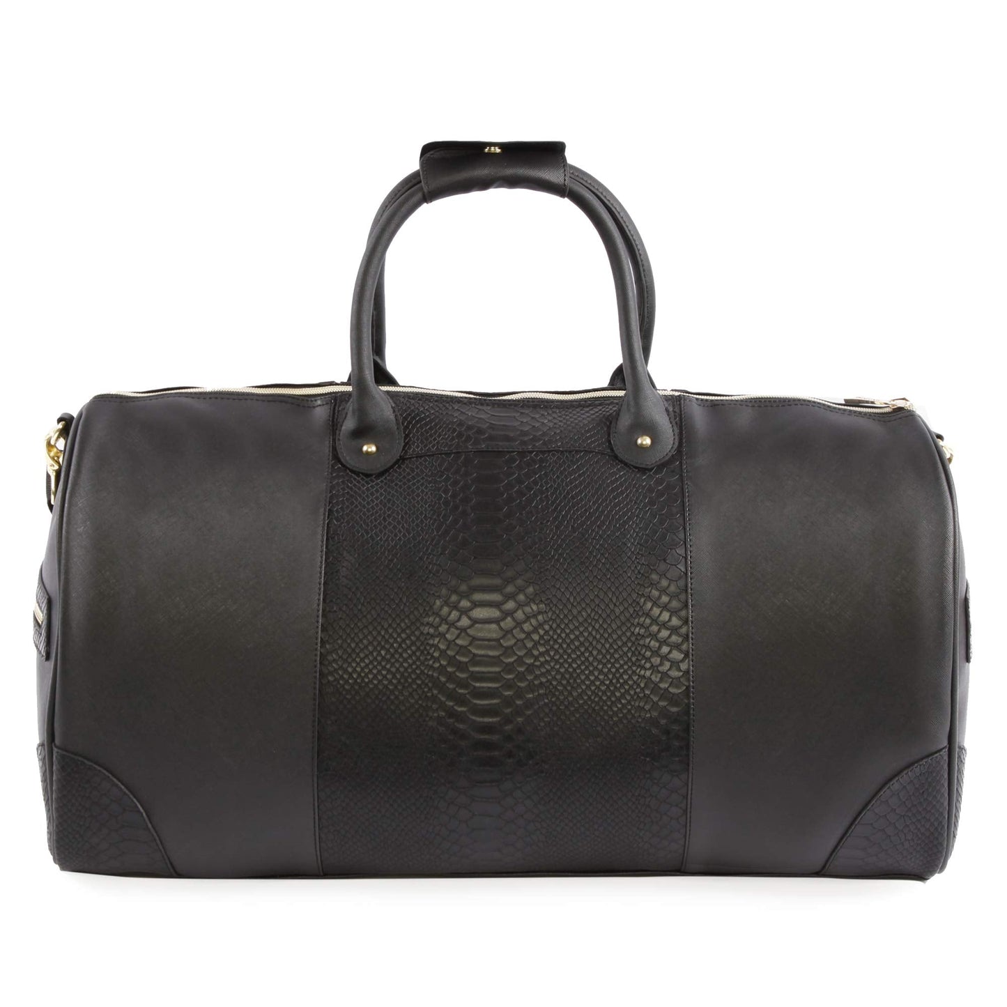 BEBE Ellisa Weekend Travel Bag For Women Weekender Bag, Black Croc