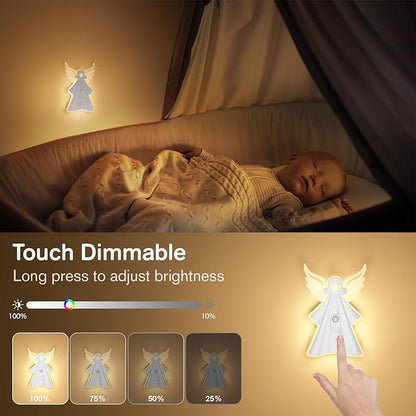 WOBANE Night Light Motion Sensor,Rechargeable LED Lights with Remote,18 Colors Dimmable RGB Night Lamp,Battery Power Touch LED Lighting for Kids,Stairs,Bedroom,Hallway,Gifts,1PCS