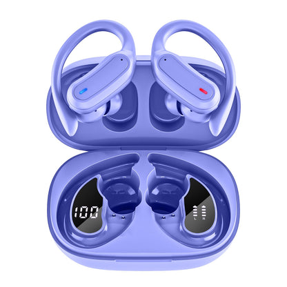 Wireless Earbuds, Bluetooth 5.4 Headphones, True Wireless Stereo Sound Earphones with Noise Cancelling Mic, Fast Charging, IPX7 Waterproof, Comfort Fit Ear Buds for Sports/Workouts/Travel (Purple)