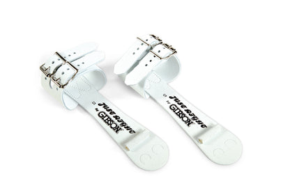 Gibson Athletic Double Buckle Just Right Uneven Bar Grips, Gymnastics, Girls, White, Large