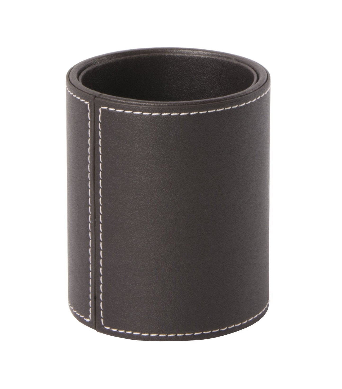 Osco BPUPP1 Faux Leather Pen Pot - Brown