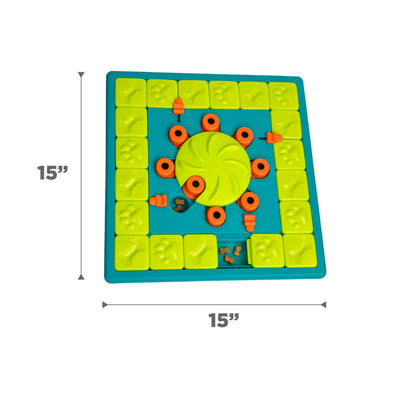 Outward Hound by Nina Ottosson Multipuzzle Level 4 Expert Dog Treat Puzzle for Enrichment, Blue