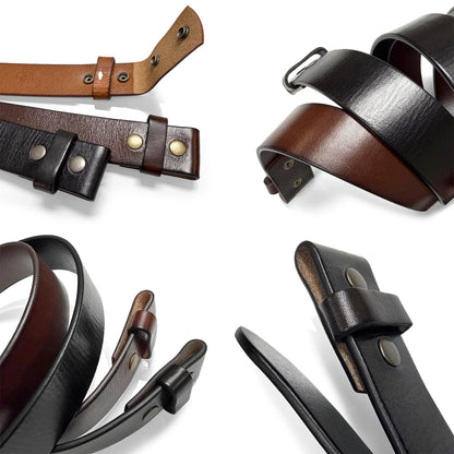 100% One-Piece Full Grain Leather Belt Strap with No Slot Hole 1-1/2"(38mm) Wide (Brown, 40)