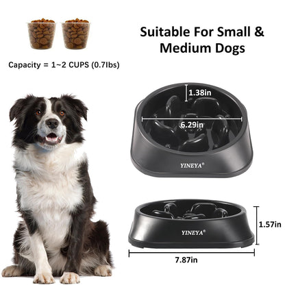 YINEYA Slow Feeder Dog Bowls, Pet Supplies That Slow Down Eating, Pet Food Bowls, Maze Dog Puzzle Feeder for Medium Breed