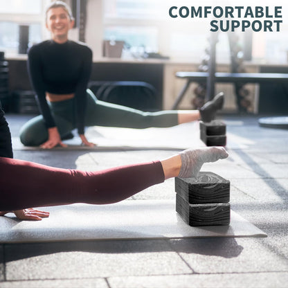 2-Pack Yoga Blocks, High-Density 9"x6"x3" Yoga Brick Foam Blocks Non-Slip EVA Foam Block Yoga Props Accessories for Yoga Pilates Stretching and Meditation (Camo Black)