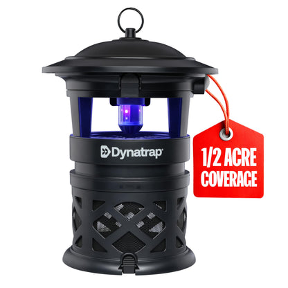DynaTrap DT1130SR Mosquito & Flying Insect Trap - Outdoor/Indoor, Fly Catcher, Plug-in Bug Catcher/Bug Light, 1/2 Acre Coverage, Black