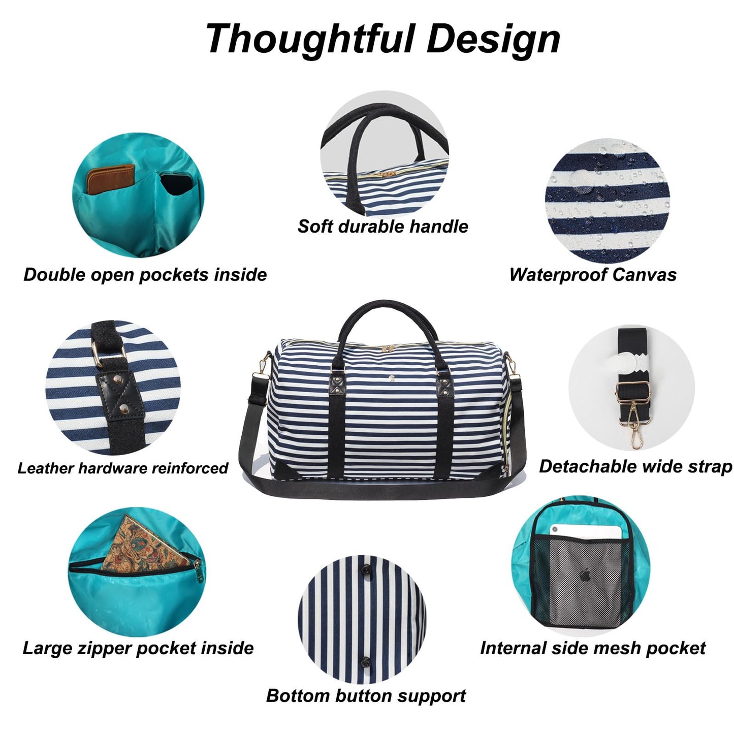 Travel Duffle Bag, Weekender Bag for Women with Shoe Compartment, Carry on Overnight Bag Gym Duffel Bag, Mommy Hospital Bags