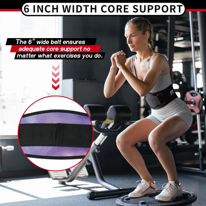 RitFit Weight Lifting Belt - Great for Squats, Lunges, Deadlift, Thrusters - Men and Women - 6 Inch Black/Camouflage