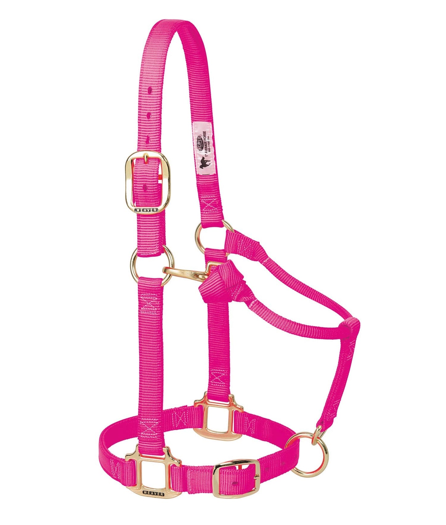 Weaver Leather Nylon Miniature Horse Adjustable Halter, Diva Pink
