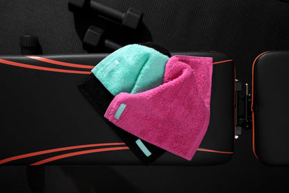 FACESOFT Eco Friendly Mini Gym Towels Accessories for Working Out - Sweat Towels for Gym, Fitness, Sports - Soft & Absorbent Cotton - No Synthetic Microfibers or Plastics - 3 Piece Exercise Towel Set