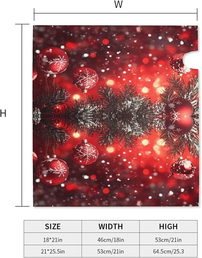 Festive Magnetic Mailbox Cover Red Christmas Ball Pattern Outdoor Mailbox Protector Holiday Seasonal Decorative Garden Yard Home Large Size 25.5 x 21 Inch