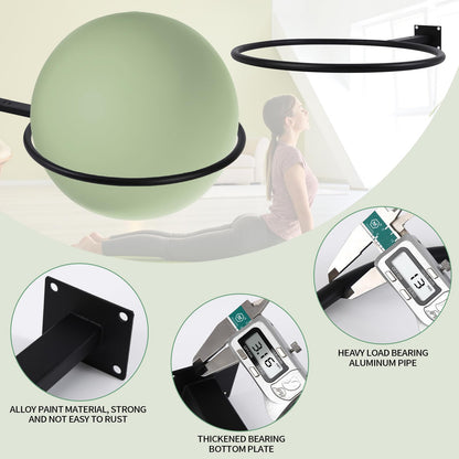 Large Stability Ball Storage Rack Exercise Dall Wall Holder Yoga Studio Gym Exercise Ball and Equipment Organizer（3 pcs）