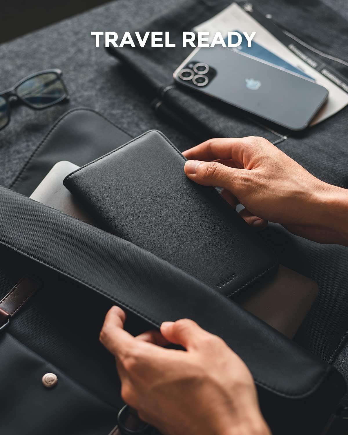 VULKIT Passport Wallet Premium Nappa Leather RFID Blocking Travel Wallet for Men & Women