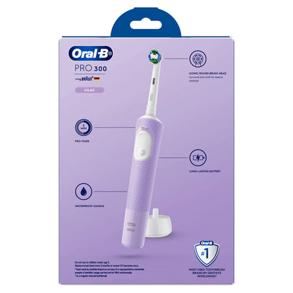 Oral-B Pro 300 Lilac Electric Toothbrush, Lavender