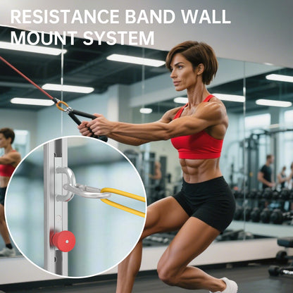 1 PCS Resistance Bands Wall Anchor Exercise Equipment Platform Base(Length 40"),Adjustable Wall-Mounted Anchor Multi-Purpose Fitness System for Complete Full Body Strength Training (No Bands Included)