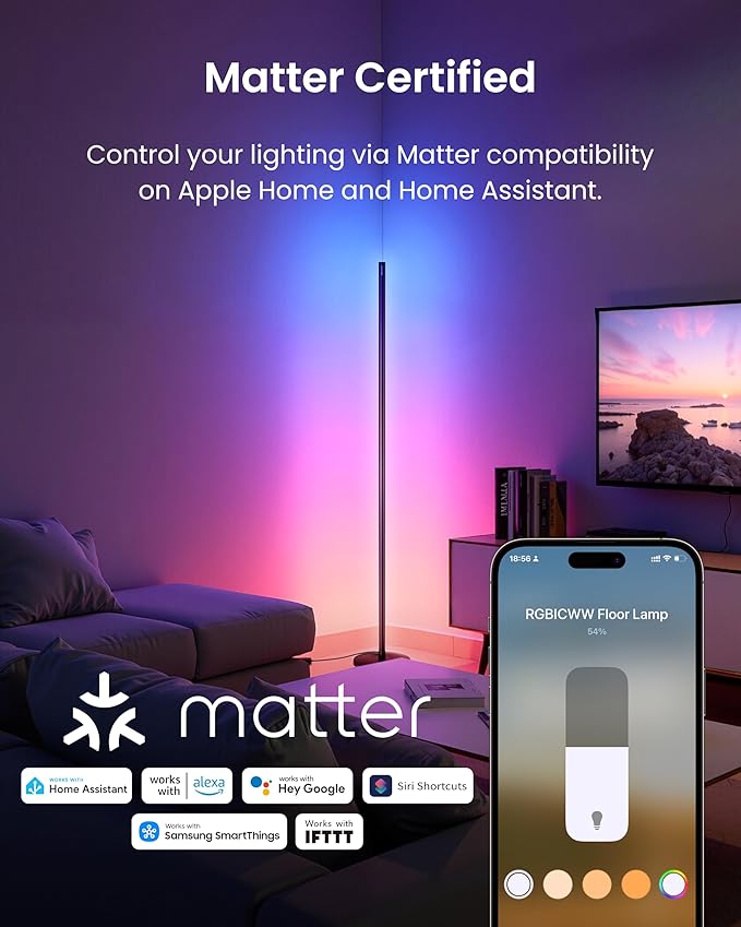 SwitchBot Floor Lamp with Matter (RGBICWW-New Version)