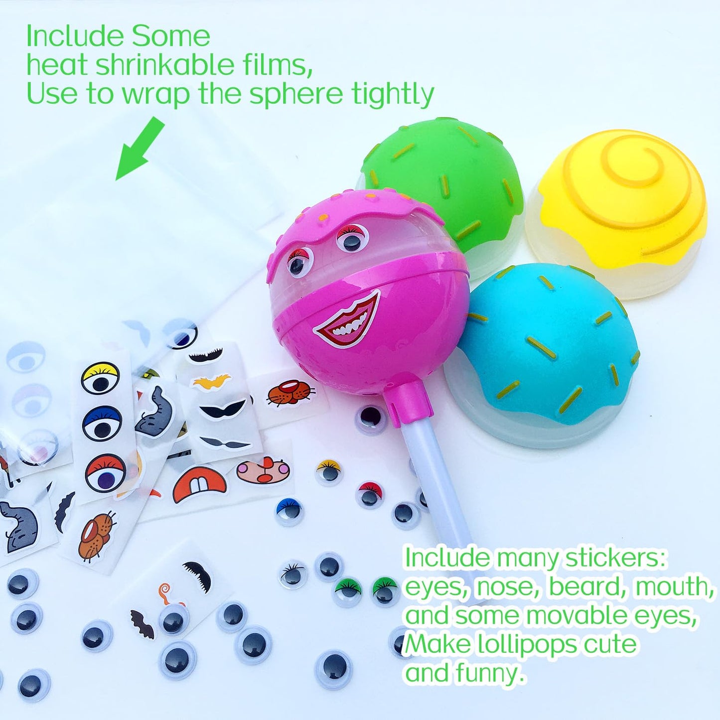 LILIDASO Empty Medium Plastic Lollipop Container,12 PCS Christmas Gift Party Favor Container,Fillable Mini Candy Box, Cute Container for Party, Suprise Gift , Birthday gift