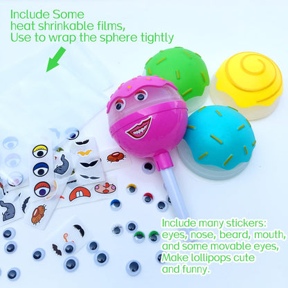 LILIDASO Empty Medium Plastic Lollipop Container,12 PCS Christmas Gift Party Favor Container,Fillable Mini Candy Box, Cute Container for Party, Suprise Gift , Birthday gift