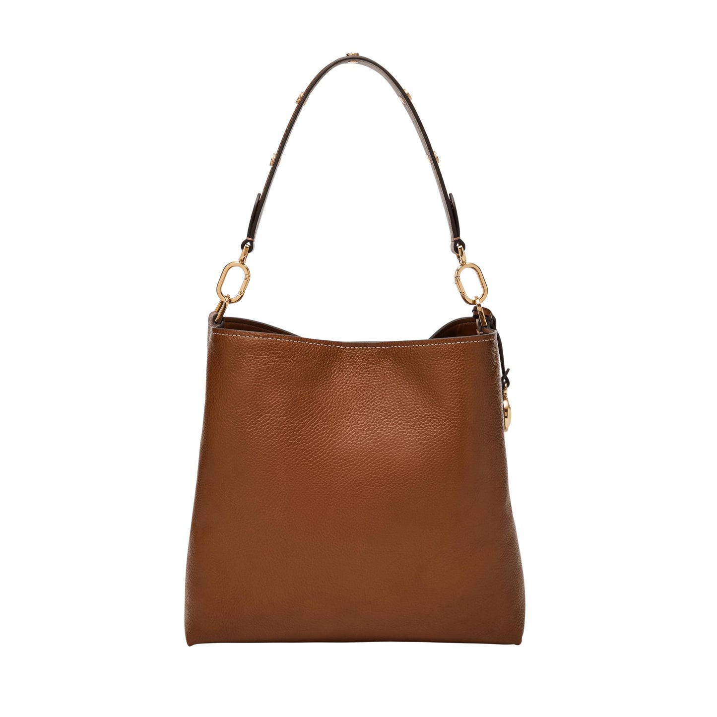 Fossil Women's Jessie Leather Bucket Shoulder Bag Purse Handbag, Purse for Women, Medium Brown