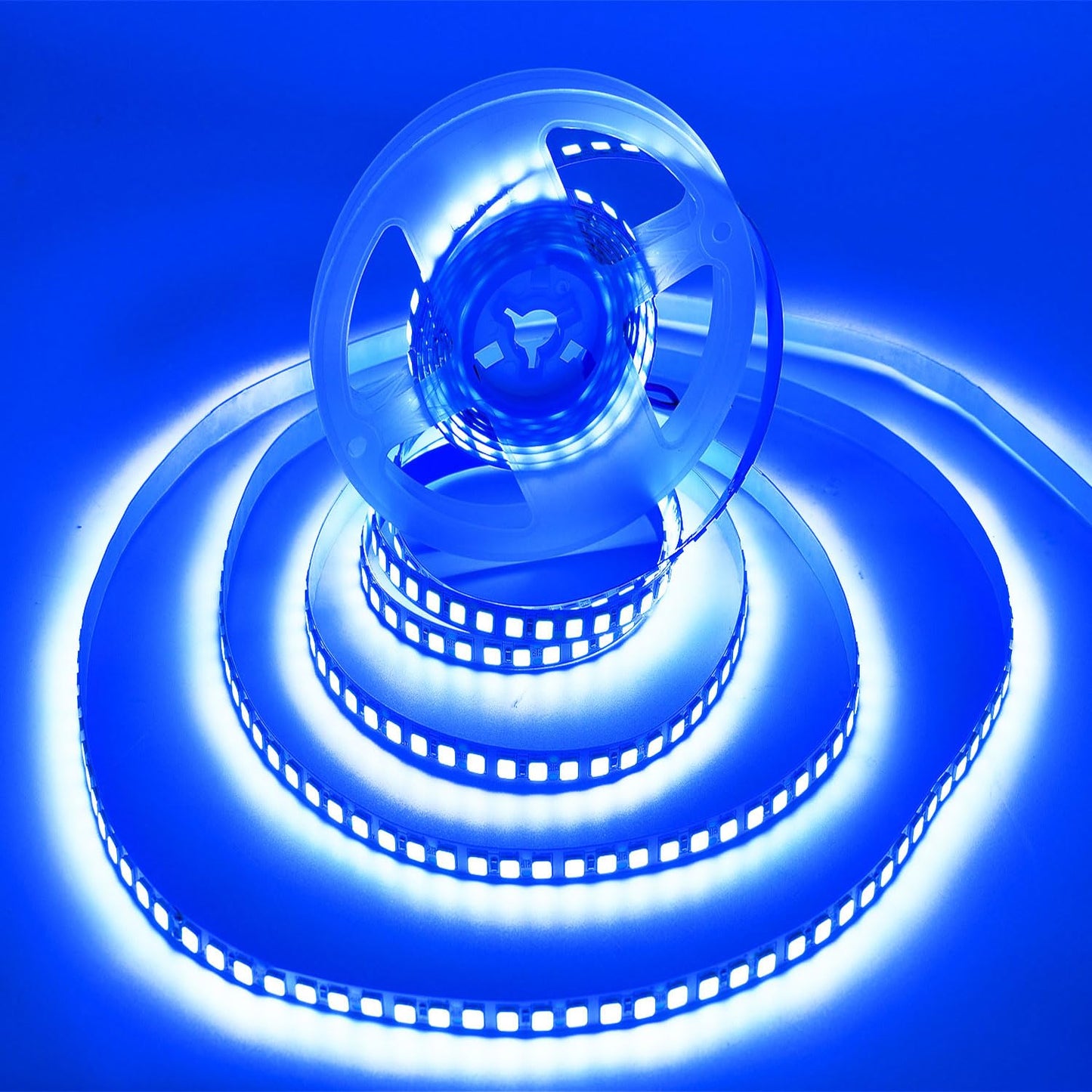 HAASHADA LED Strip Lights, DC12V 5m/16.4ft Dimmable SMD 5730 (5630 Upgraded) Super Bright 600LEDs 28000LM LED Ribbon Lights Strip Non-Waterproof, 2 Times Brighter Than 3528, Blue