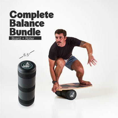 The Original Indo Board - Balance Board Trainer for Core Strength, Stability & Athletic Performance - Surfing, Skateboarding, Snowboarding, Yoga, Physical Therapy & More. Includes Board and Roller. "Cuby" Design.