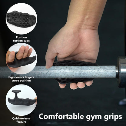 Original Weight Lifting Grips for Men Women Deadlifts, Ergonomics Rubber Gym Grips for Women Hand Palm Protection Gym Gloves, Soft Workout Grips for Weight Lifting Exercise Bodybuilding