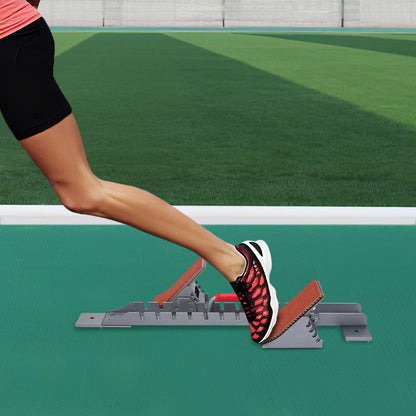 Starting Block, Running Starting Blocks Aluminum Alloy Running Track Blocks Adjustable Multi-Function Lightning Starting Block Sprinter Pedals w/3 Long Nails for Plastic Runway Cinder Track Back
