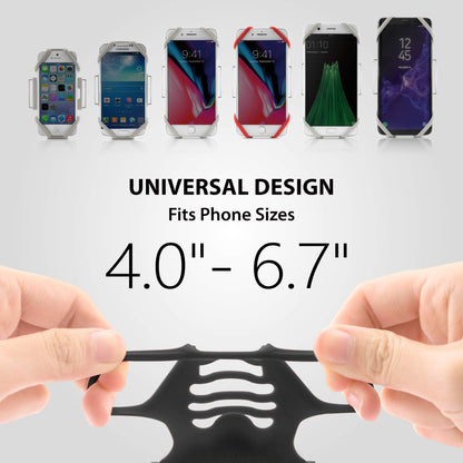 BONE Run Tie, Running Armband Phone Holder, Skin-Friendly & Washable Silicone Sport Armband, Universal Workout Phone Carrier Compatible with 4"-6.7" Smartphones (Luminous - Size S/Arm Size 7.9-9.8'')